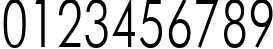 Пример написания цифр шрифтом Futura Narrow