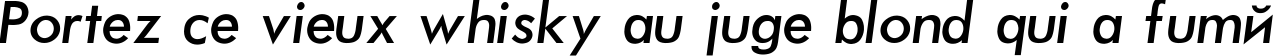 Пример написания шрифтом Futura-Normal-Italic текста на французском
