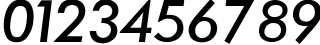 Пример написания цифр шрифтом Futura-Normal-Italic