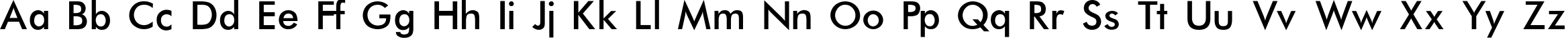 Пример написания английского алфавита шрифтом Futura-Normal