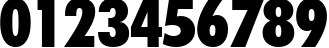 Пример написания цифр шрифтом Futura Extra Black Condensed BT