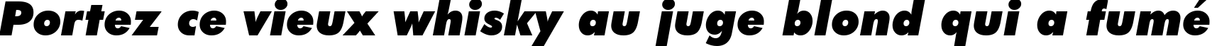 Пример написания шрифтом Futura Extra Black Italic BT текста на французском