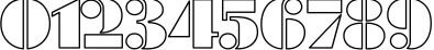 Пример написания цифр шрифтом FuturaEugenia Ho