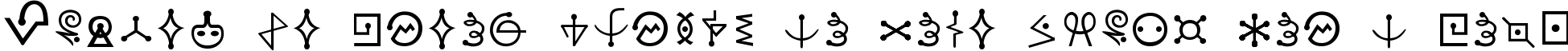 Пример написания шрифтом Futurama Alien Alphabet One текста на французском