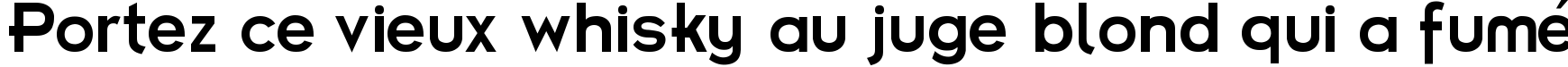 Пример написания шрифтом Futurama Bold Font текста на французском