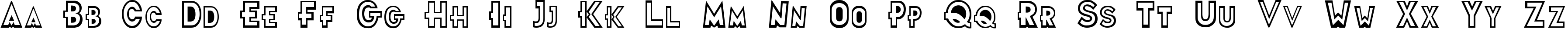 Пример написания английского алфавита шрифтом Futurama Title Font