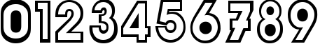 Пример написания цифр шрифтом Futurama Title Font