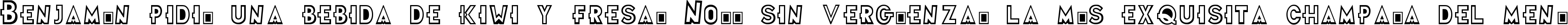 Пример написания шрифтом Futurama Title Font текста на испанском