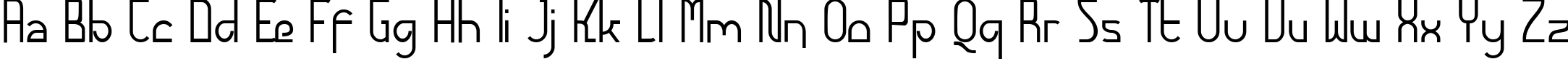 Пример написания английского алфавита шрифтом Futurex - AlternateTC