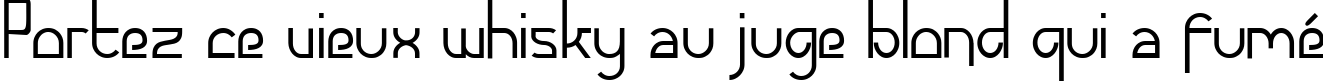 Пример написания шрифтом Futurex - AlternateTC текста на французском