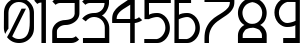 Пример написания цифр шрифтом Futurex - AlternateTC