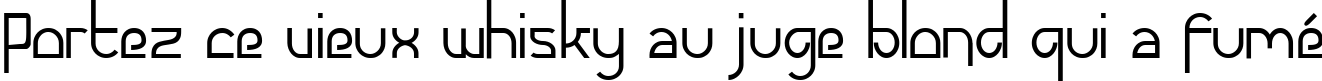 Пример написания шрифтом Futurex - AlternatLC текста на французском