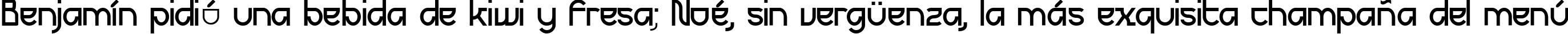 Пример написания шрифтом Futurex Bold текста на испанском