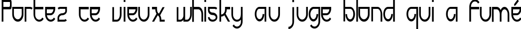 Пример написания шрифтом Futurex Narrow текста на французском