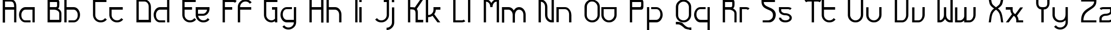 Пример написания английского алфавита шрифтом Futurex Variation Alpha