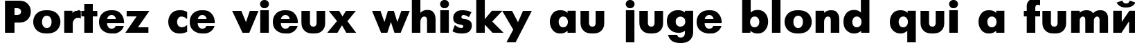 Пример написания шрифтом Futuris Black текста на французском
