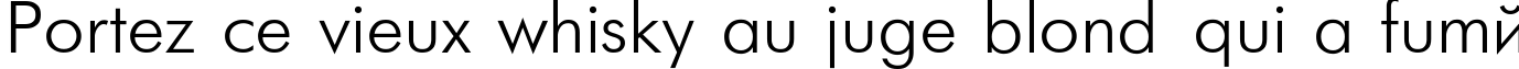 Пример написания шрифтом Futuris текста на французском