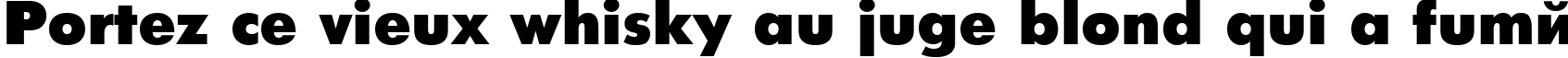 Пример написания шрифтом FuturisExtraC Bold текста на французском