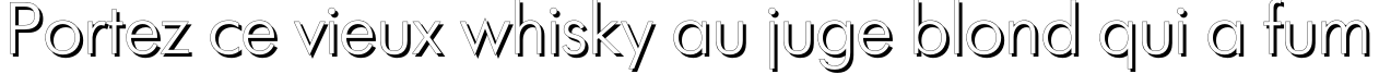 Пример написания шрифтом FuturisShadowC текста на французском