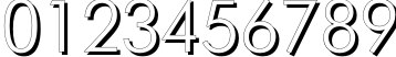 Пример написания цифр шрифтом FuturisShadowC