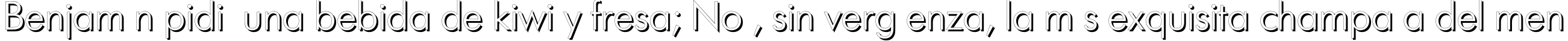 Пример написания шрифтом FuturisShadowC текста на испанском