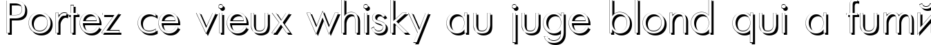 Пример написания шрифтом FuturisShadowCTT текста на французском
