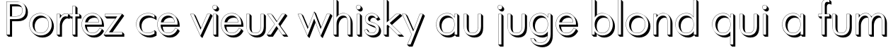 Пример написания шрифтом FuturisVolumeC текста на французском