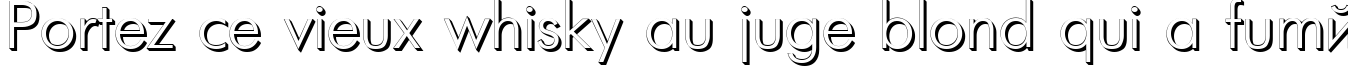 Пример написания шрифтом FuturisVolumeCTT текста на французском