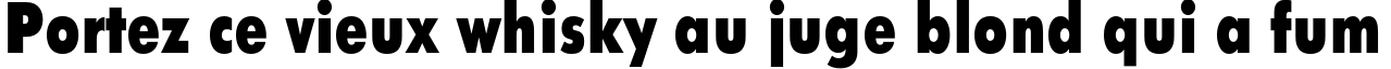 Пример написания шрифтом FuturisXCondC Bold текста на французском