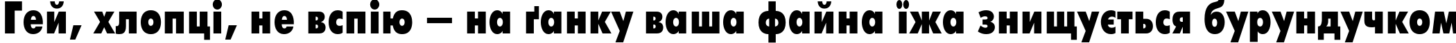 Пример написания шрифтом FuturisXCondC Bold текста на украинском
