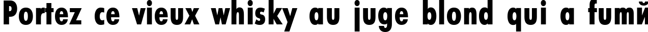 Пример написания шрифтом FuturisXCondCTT текста на французском