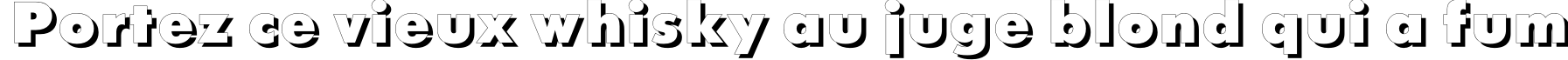 Пример написания шрифтом FuturisXShadowC текста на французском