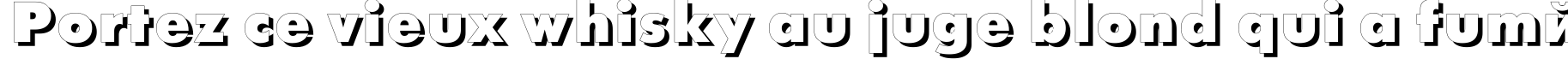 Пример написания шрифтом FuturisXShadowCTT текста на французском