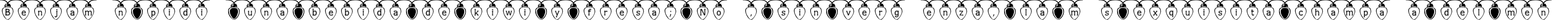 Пример написания шрифтом Fuzzy Xmas Lights текста на испанском