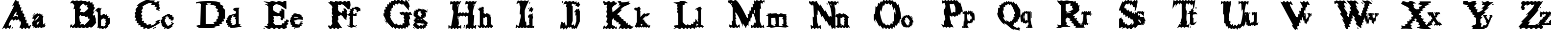 Пример написания английского алфавита шрифтом FuzzySock
