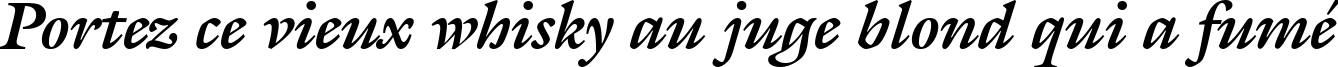 Пример написания шрифтом Galliard Bold Italic BT текста на французском