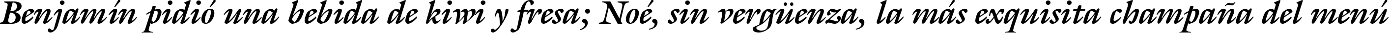 Пример написания шрифтом Galliard Bold Italic BT текста на испанском