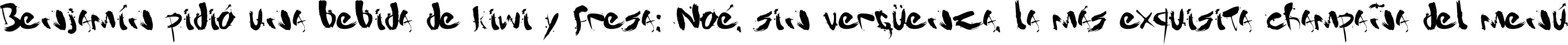 Пример написания шрифтом Gantz font текста на испанском