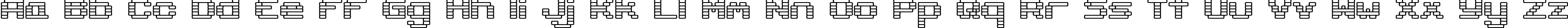 Пример написания английского алфавита шрифтом Gaposis Outline BRK