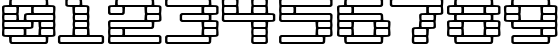 Пример написания цифр шрифтом Gaposis Outline BRK