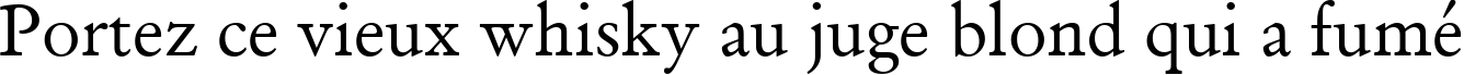 Пример написания шрифтом Garamond Antiqua текста на французском