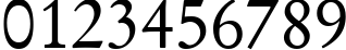 Пример написания цифр шрифтом Garamond Antiqua