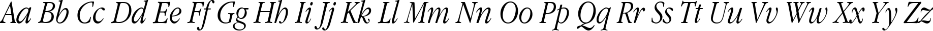 Пример написания английского алфавита шрифтом Garamond Narrow Italic:1 Oct 1991