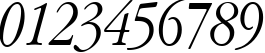 Пример написания цифр шрифтом Garamond Narrow Italic:1 Oct 1991