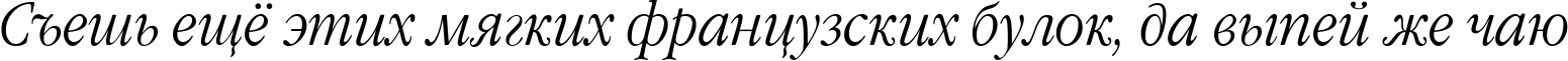 Пример написания шрифтом Garamond Narrow Italic:1 Oct 1991 текста на русском