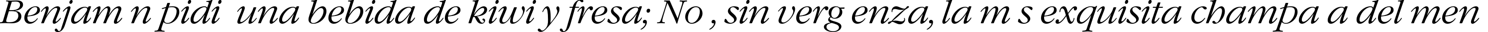 Пример написания шрифтом GaramondC Italic текста на испанском
