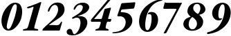 Пример написания цифр шрифтом Garamondcond-Bold-Italic