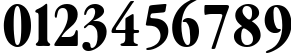 Пример написания цифр шрифтом Garamondcond Bold