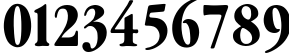 Пример написания цифр шрифтом Garamondcond-Bold