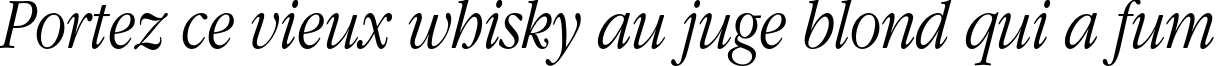 Пример написания шрифтом GaramondNarrowC Italic текста на французском